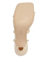 Schutz Women's Kaya Straw Mid Stiletto Heel Sandals
