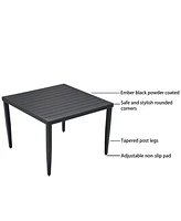 5-Piece Patio Dining Set with Swivel Rockers, Cushions, and Dining Table