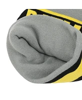 Dc Comics Men's Batman Logo Gray Cuff Beanie
