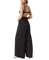 Vince Camuto Women's Front-Pleat Wide-Leg Cover-Up Pants