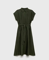 Mango Women's Linen and Lyocell-Blend Shirt Dress