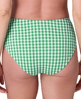 Andie Women's High Rise Gingham Bikini Bottoms