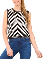 CeCe Women's Crochet Sweater Tank Top