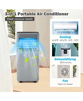 Gymax 3 in 1 Portable Air Conditioner Ac Unit Air Cooler 8000BTU Ashrae 230 sq.ft