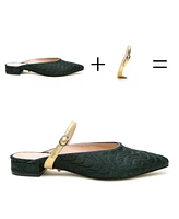 Alterre Women's Groovy Green Twiggy Customizable Point Slides