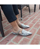 Alterre Women's Python Twiggy Customizable Pointed Loafer Slides