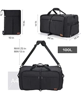 Urtala 100L Travel Duffle Bag for Men, Urtala 32” Large Duffle Bag for Traveling with Shoe Compartment, Foldable Travel Duffel Bag Weekender Ba