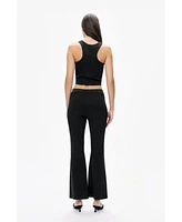 Nocturne Women's Ribbed Flared Pants