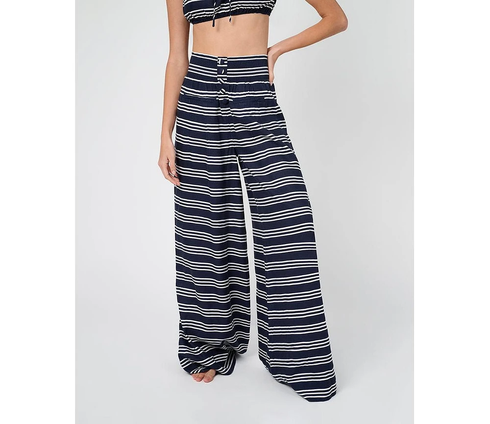 WeWoreWhat Women's Button Front Palazzo Pant