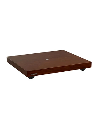 Fluance IB40 Turntable Isolation Base Anti-Vibration Wood Platform for Enhanced Sound Clarity and Superior Damping with Height Adjustable Feet, Bubble