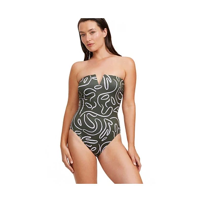 Luma Gottex Women's Artsy Chic V Wire Bandeau One Piece