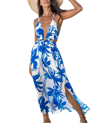 Cupshe Women's Misty Falls Floral Maxi Beach Dress