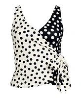 Lands' End Women's Side Tie Tankini Top