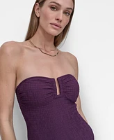 Dkny Women's Shirred One-Piece Swimsuit