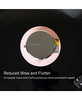 Fluance HiFi Vinyl Record Weight Stabilizer High Mass 760 gram Steel Lp Disc Turntable Accessory with Protective Velvet Pad for Vibration Damping (RW0