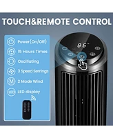 Ltmate Global Inc. Tower Fan Oscillating with Remote Control, 75° 3 Speeds & 2 Modes, 15H Timer Floor Fan with Led Display, 40”Portable Fl