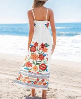 Cupshe Women's Handpicked Blooms Floral Maxi Beach Dress