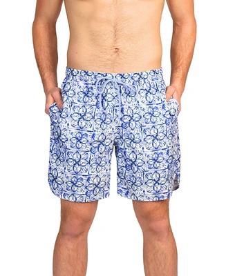 Tailorbyrd Men's Floral Medallion Swim Shorts