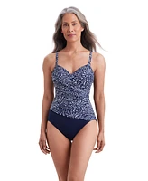 ShapeSolver by Mimi Flamingo Women's Smooth Moves Criss Cross Mio One Piece Swimsuit