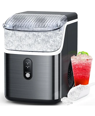 Antarctic Star Nugget Ice Makers Countertop, Pebble Ice Machine with Chewable Pellet Ice, 34Lbs/24H, Self-Cleaning, Sonic Ice, One-Click Operation, fo