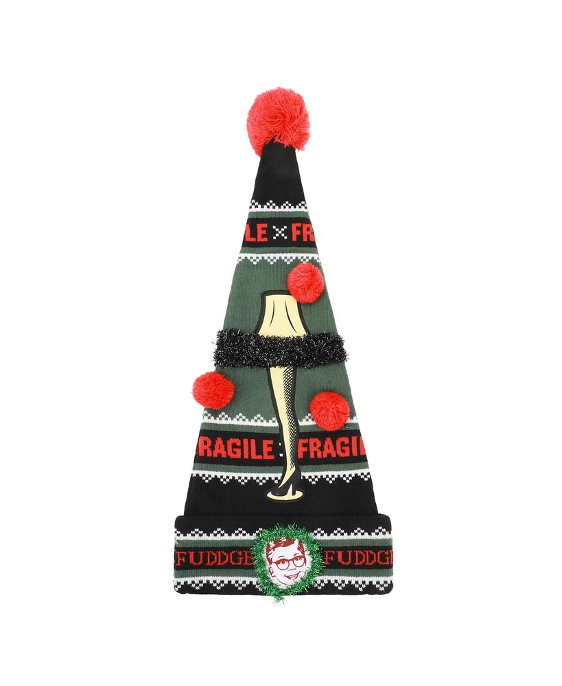 A Christmas Story Men's Fragile Leg Lamp Green Santa Hat