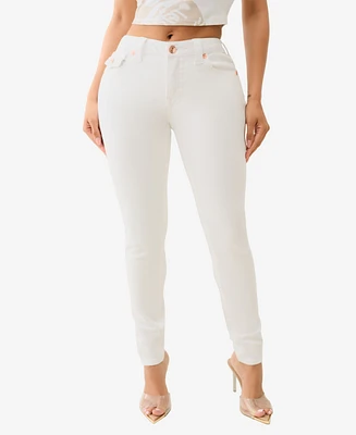 True Religion Women's Jennie Skinny Curvy Flap Jeans