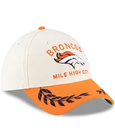 New Era Men's Cream/Orange Denver Broncos 2025 Nfl Draft 39THIRTY Flex Hat