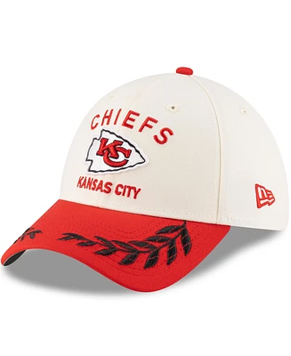 New Era Men's Cream/Red Kansas City Chiefs 2025 Nfl Draft 39THIRTY Flex Hat