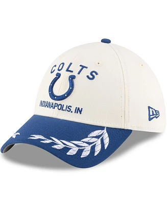 New Era Men's Cream/Royal Indianapolis Colts 2025 Nfl Draft 39THIRTY Flex Hat