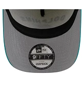 New Era Men's Cream/Aqua Miami Dolphins 2025 Nfl Draft A-Frame 9FIFTY Snapback Hat