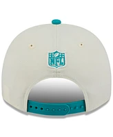 New Era Men's Cream/Aqua Miami Dolphins 2025 Nfl Draft A-Frame 9FIFTY Snapback Hat