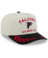 New Era Men's Cream/Black Atlanta Falcons 2025 Nfl Draft A-Frame 9FIFTY Snapback Hat