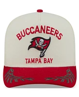 New Era Men's Cream/Red Tampa Bay Buccaneers 2025 Nfl Draft A-Frame 9FIFTY Snapback Hat