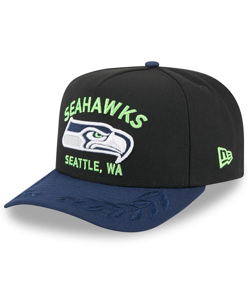 New Era Men's / College Navy Seattle Seahawks 2025 Nfl Draft A-Frame 9FIFTY Snapback Hat