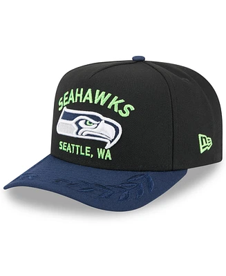 New Era Men's / College Navy Seattle Seahawks 2025 Nfl Draft A-Frame 9FIFTY Snapback Hat