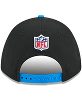New Era Men's Black/Blue Detroit Lions 2025 Nfl Draft 9FORTY A-Frame M-Crown Adjustable Hat