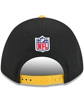 New Era Men's Black/Yellow Pittsburgh Steelers 2025 Nfl Draft 9FORTY A-Frame M-Crown Adjustable Hat
