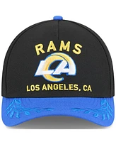 New Era Men's Black/Royal Los Angeles Rams 2025 Nfl Draft 9FORTY A-Frame M-Crown Adjustable Hat