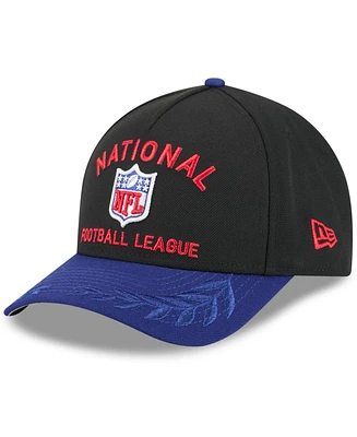 New Era Men's Black/Navy Shield Merchandise 2025 Nfl Draft 9FORTY A-Frame M-Crown Adjustable Hat