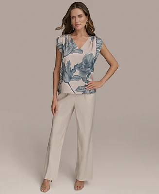 Donna Karan New York Women's Sleeveless Printed Blouse