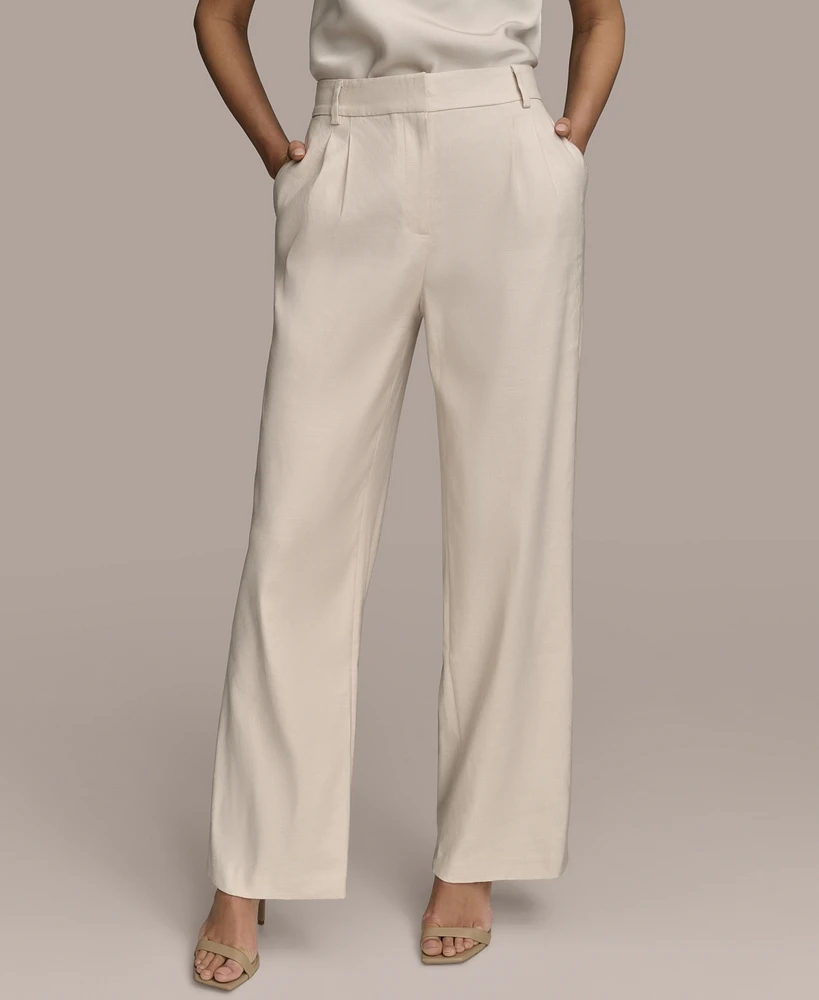 Donna Karan New York Women's Pleated Wide-Leg Pants