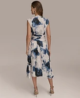 Donna Karan New York Women's Printed Tie-Front Dress