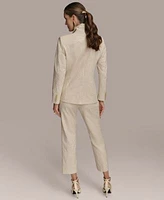 Donna Karan New York Womens Sequin Embellished Linen Jacket Pants