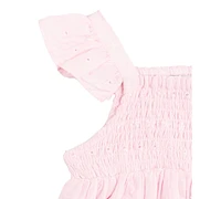 Rare Editions Baby Girls Flutter-Sleeve Ombre Eyelet Dress