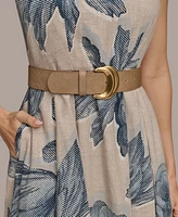 Donna Karan New York Women's Sleeveless Linen-Blend Belted Dress