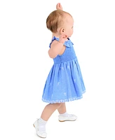 Rare Editions Baby Girls Smocked Eyelet Dress