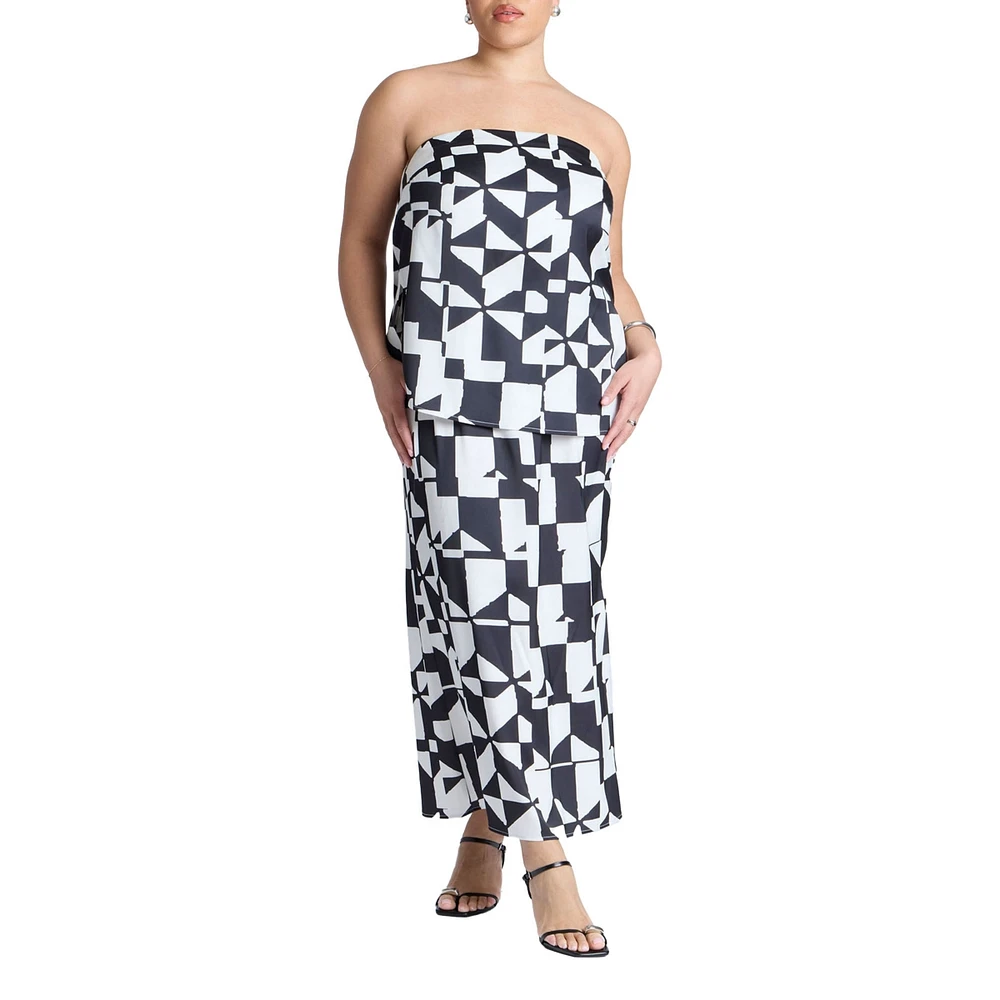 Eloquii Plus Satin Maxi Skirt