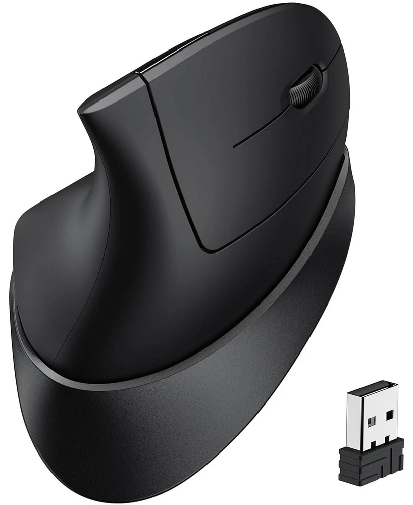 Ergonomic Mouse, 2.4G Wireless Vertical Mouse with 4 Adjustable Dpi, Silent Click, 7 Buttons, 3 Adjustable Tilt