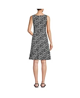 Lands' End Women's Cotton Modal Boatneck Twist Dress