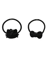 Hello Kitty Character & Bow 2-Piece Stretchy Hair Tie Set